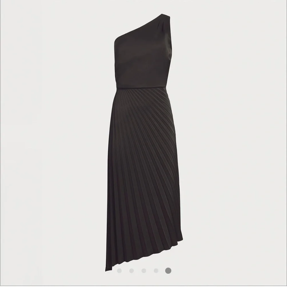 Sam Edelman One Shoulder Purple Ruched Dress NWT Size 2 - Picture 5 of 9